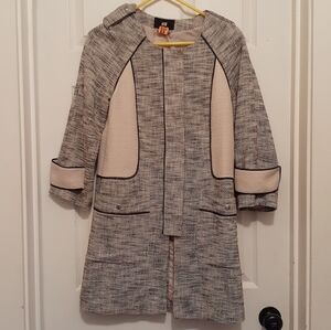 H&M Black/Cream Jacket - Size 6